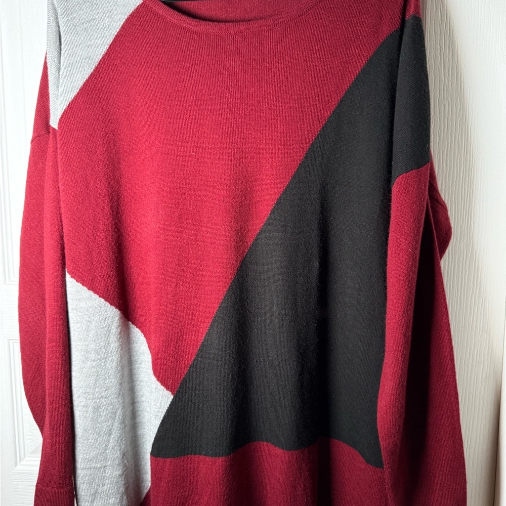 Women’s Liz Claiborne Sweater - Red, Black, size XL Excellent condition